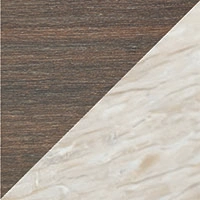 Tangent Poly Lumber in Brazilian Walnut and Seashell two tone finish, dark walnut brown and cream