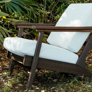Sorrento White vinyl Cushions on a Bourbon Chair. 
