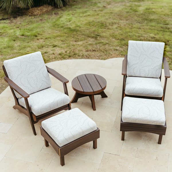 Bourbon Starter Package featuring two Bourbon chairs, two matching ottomans, and a coordinating Bourbon side table.
