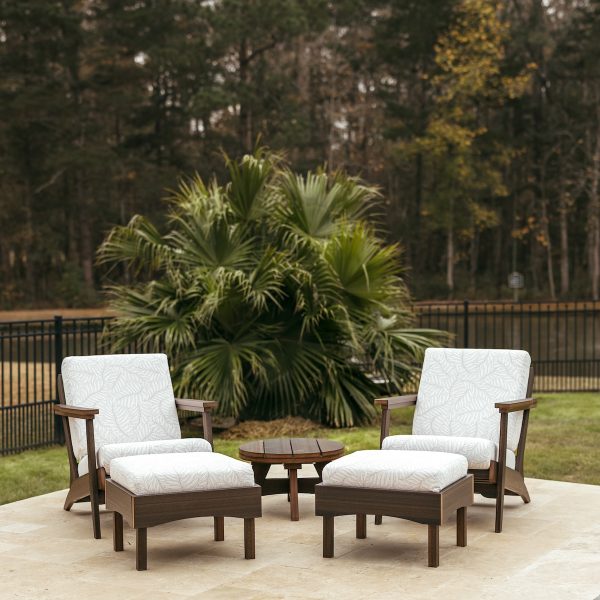 Bourbon Starter Package featuring two Bourbon chairs, two matching ottomans, and a coordinating Bourbon side table.