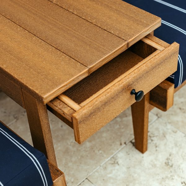 The Sweetgrass Duo with Center Table Drawer. Perfect for storing essentials.