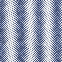 Sunbrella Clock Out Indigo Blue fabric, mid tone blue with white leafy pattern