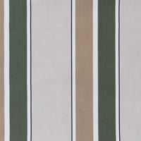 Sunbrella Fern Heather Beige fabric, off-white white beige and green stripes