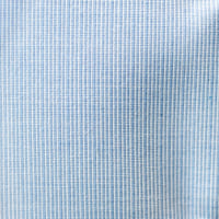 Sunbrella Hogan Arctic fabric, white with light blue pinstripes